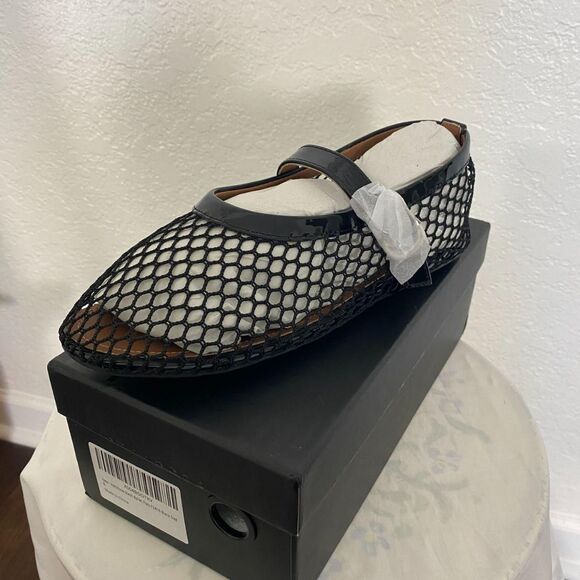 Adoli Love NEW IN BOX Black Mesh Ballerina Ballet Open Crochet Shoes US 8 - Picture 6 of 6